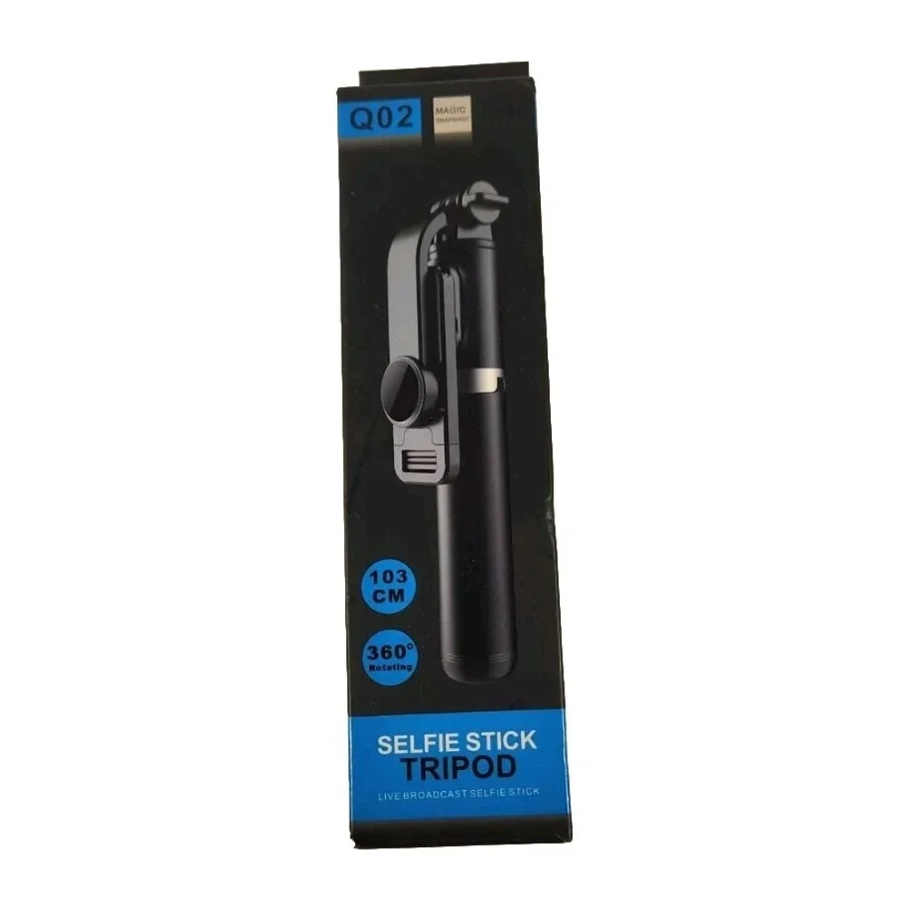 Q02 Black Retractable 360 Rotating Tripod‎ Selfie Stick (4A2)